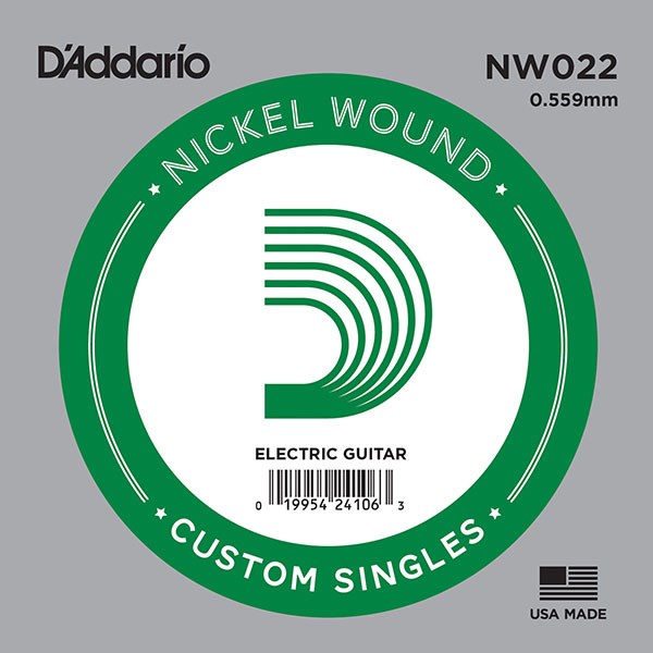 D'Addario NW022 Nickel Wound Electric Guitar Single String